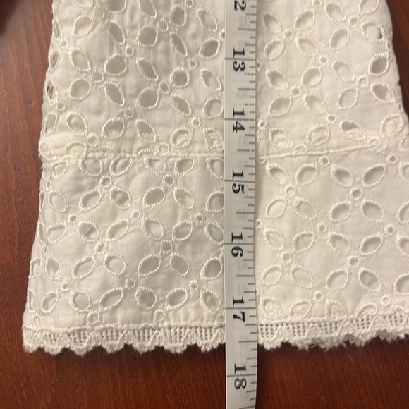 Nygard Women’s Blouse White Eyelet Mandarin Collar Size 12 - Picture 10 of 11